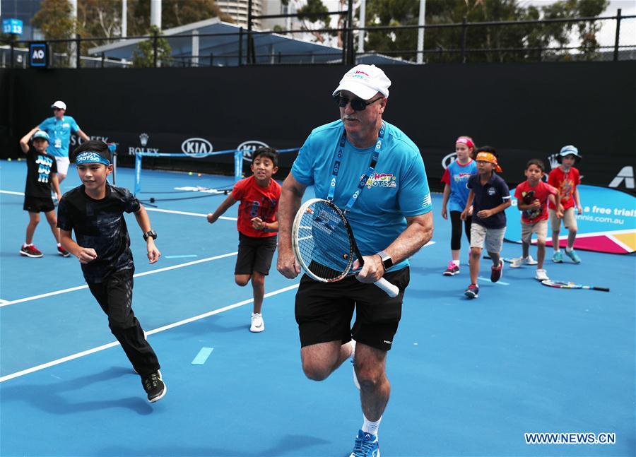 (SP)AUSTRALIA-MELBOURNE-AUSTRALIAN OPEN 2018-KIDS TENNIS DAY