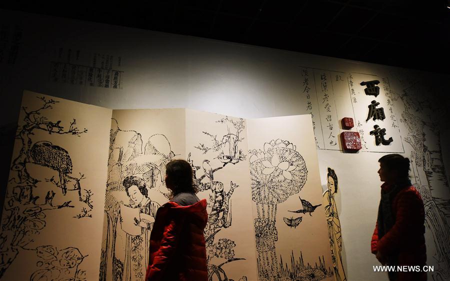 #CHINA-HANGZHOU-WATERCOLOR BLOCK PRINTING-EXHIBITION (CN)