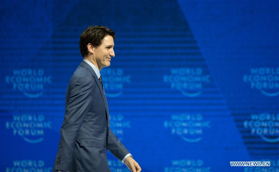 SWITZERLAND-DAVOS-WEF ANNUAL MEETING-CANADA-PM