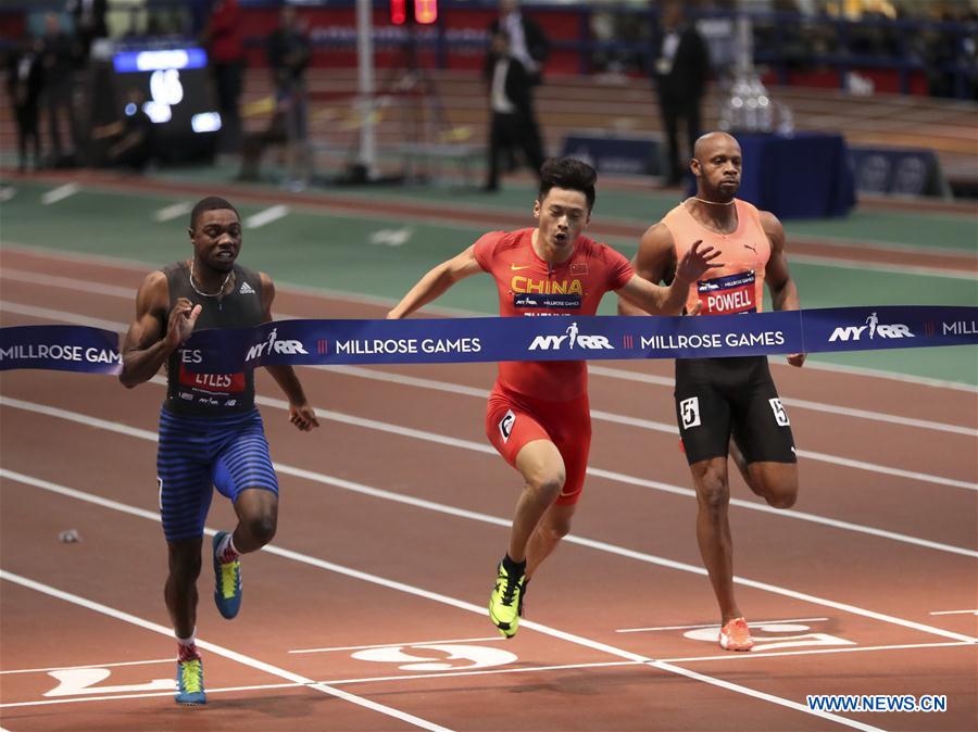 (SP)U.S.-NEW YORK-NYRR MILLROSE GAMES-MEN'S 60M-XIE ZHENYE