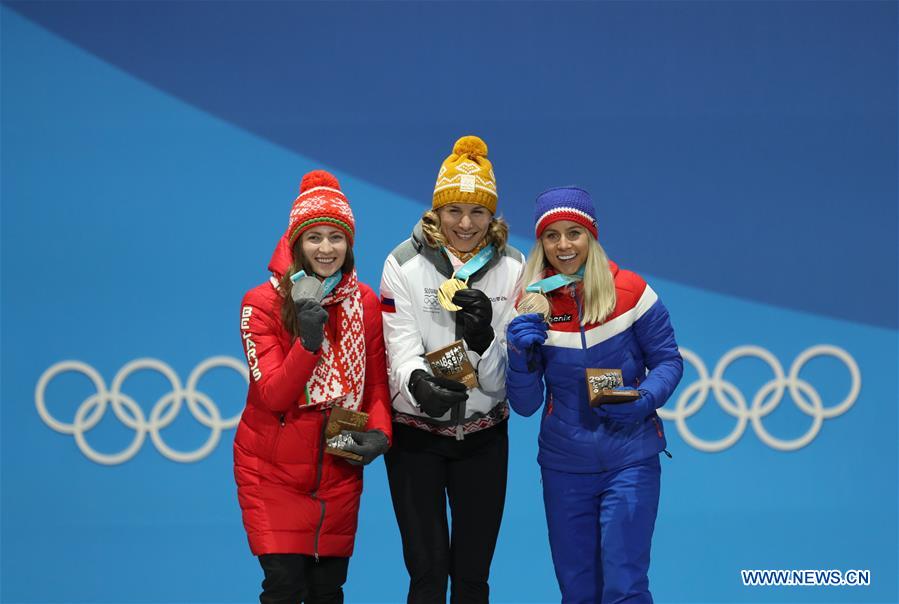 (SP)OLY-SOUTH KOREA-PYEONGCHANG-BIATHLON-WOMEN'S 12.5KM MASS START-MEDAL CEREMONY