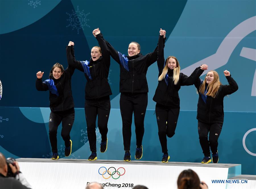 (SP)OLY-SOUTH KOREA-PYEONGCHANG-WOMEN'S CURLING-MEDAL CEREMONY