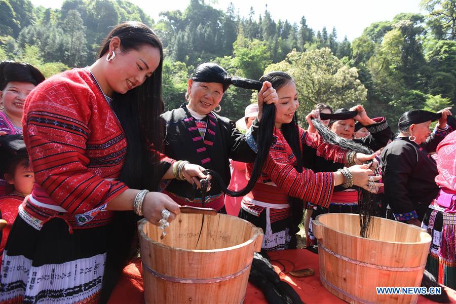 #CHINA-GUANGXI-SANYUESAN FESTIVAL-LONG HAIR (CN)