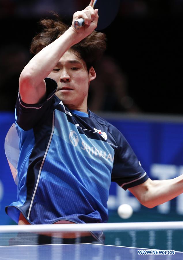 (SP)SWEDEN-HALMSTAD-ITTF WORLD TEAM CHAMPIONSHIPS 2018-MEN-SEMIFINAL-GERMANY-SOUTH KOREA