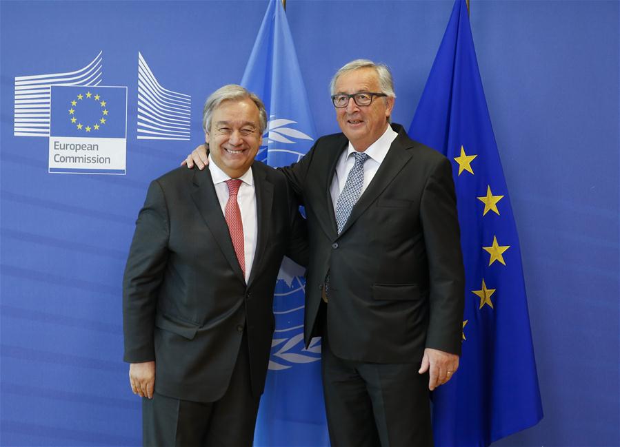 BELGIUM-BRUSSELS-EU-UN-JUNCKER-GUTERRES