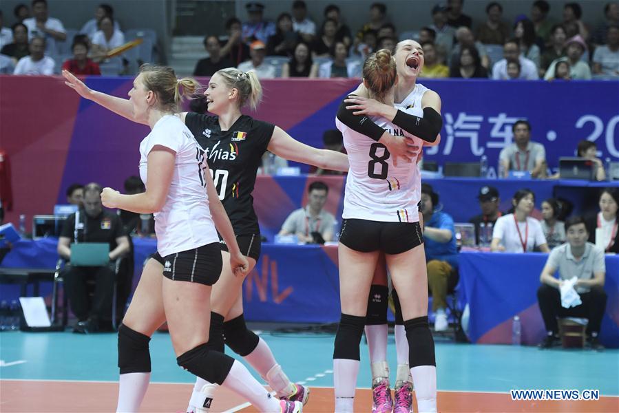 (SP)CHINA-ZHEJIANG-BEILUN-VOLLEYBALL-NATIONS LEAGUE-BELGIUM VS DOMINICA