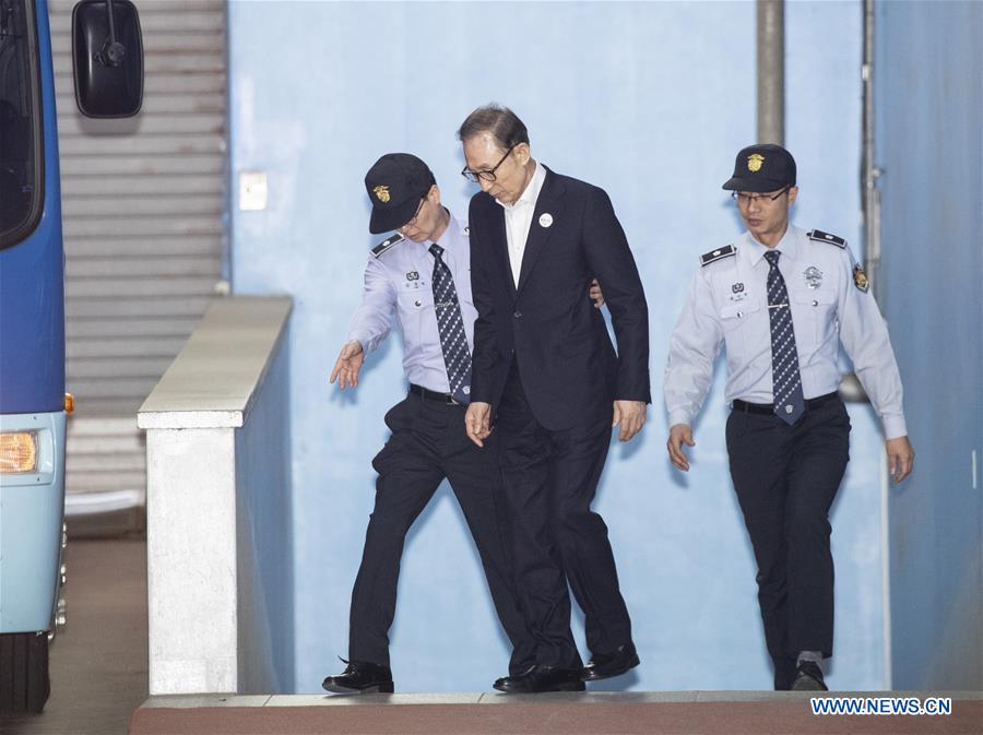 SOUTH KOREA-SEOUL-FORMER PRESIDENT-LEE MYUNG BAK-FIRST TRIAL