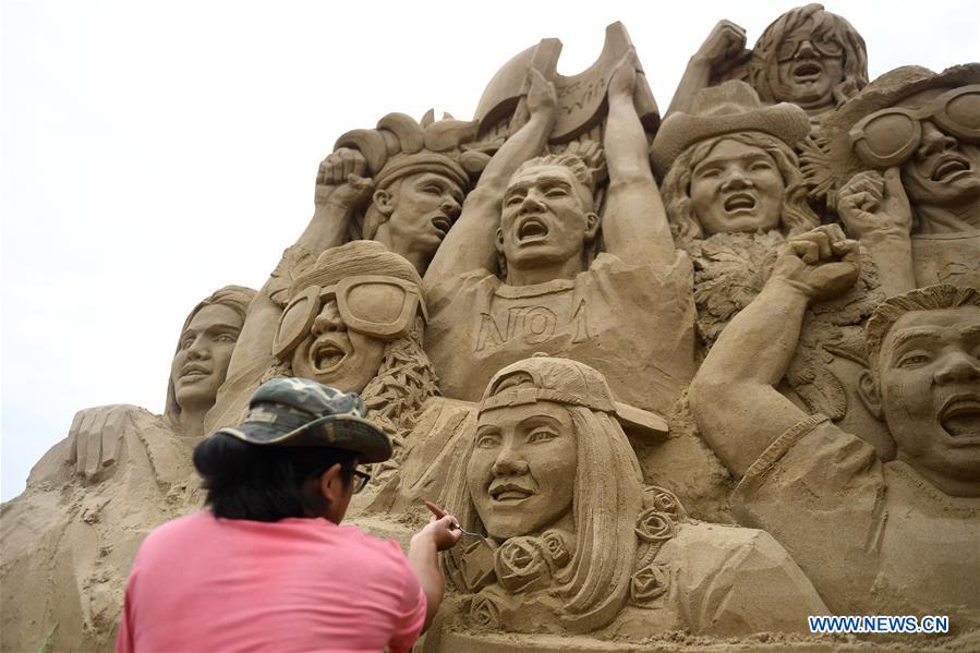 CHINA-ZHEJIANG-ZHOUSHAN-SAND SCULPTURE (CN)