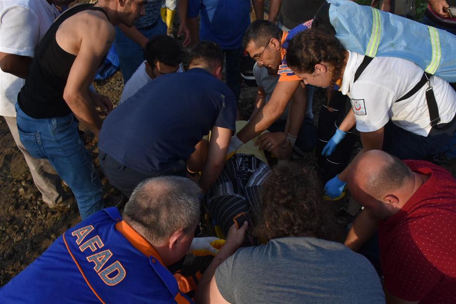 TURKEY-TEKIRDAG-TRAIN-DERAILMENT