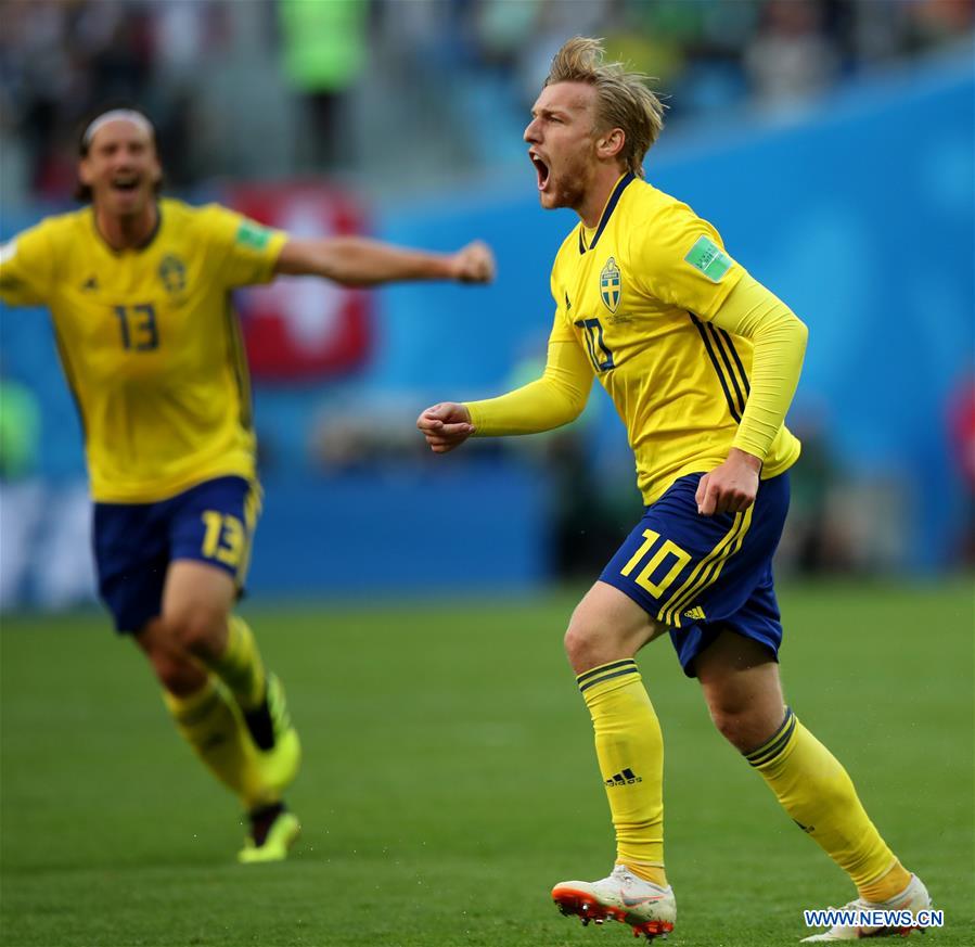 (SP)RUSSIA-SAINT PETERSBURG-2018 WORLD CUP-ROUND OF 16-SWITZERLAND VS SWEDEN