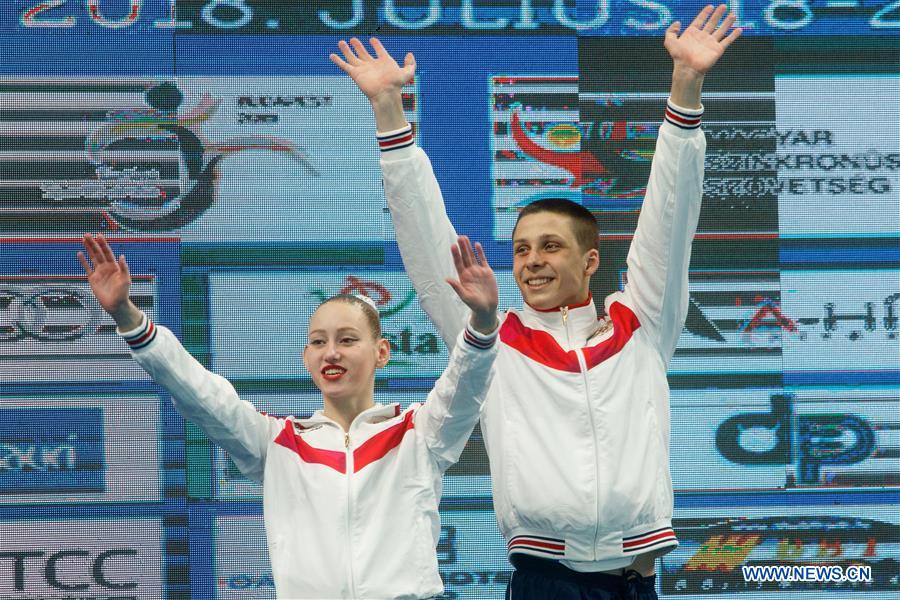 (SP)HUNGARY-BUDAPEST-FINA-ARTISTIC SWIMMING-WORLD CHAMPIONSHIPS-MIXED DUET TECHNICAL