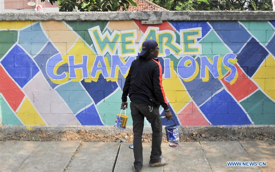 (SP)INDONESIA-JAKARTA-ASIAN GAMES-GRAFFITI