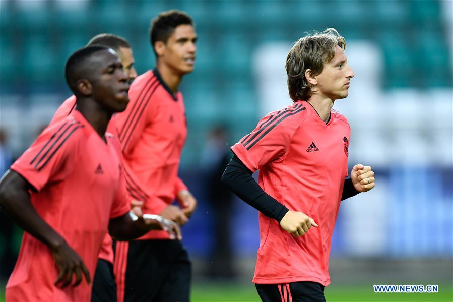 (SP)ESTONIA-TALLINN-UEFA SUPER CUP-REAL MADRID-TRAINING