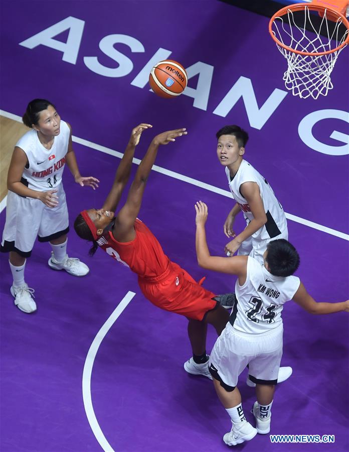 (SP)INDONESIA-JAKARTA-ASIAN GAMES-BASKETBALL-HONG KONG VS JAPAN