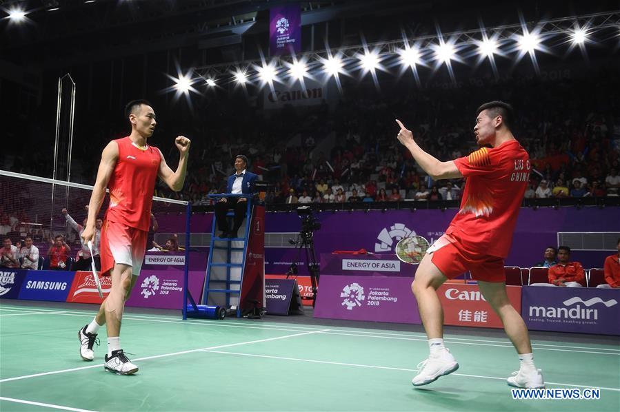 (SP)INDONESIA-JAKARTA-ASIAN GAMES-BADMINTON-MEN'S TEAM FINAL