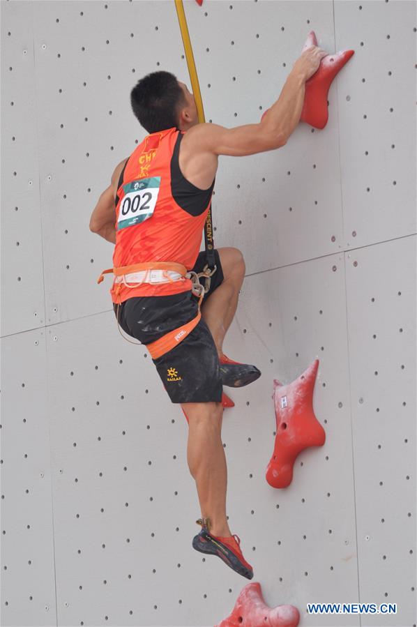 (SP)INDONESIA-PALEMBANG-ASIAN GAMES-SPORT CLIMBING-MEN'S SPEED-QUARTERFINAL