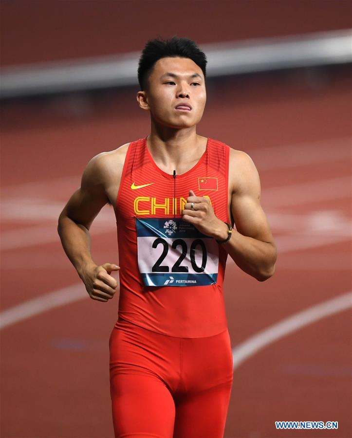 (SP)INDONESIA-JAKARTA-ASIAN GAMES-ATHLETICS-MEN'S 100M QUALIFICATION