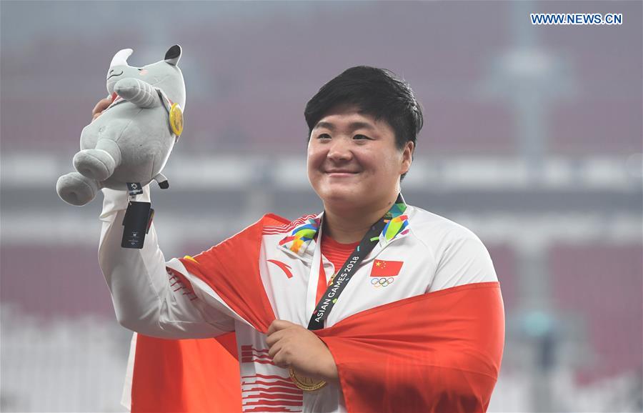 (SP)INDONESIA-JAKARTA-ASIAN GAMES-ATHLETICS-WOMEN'S SHOT PUT