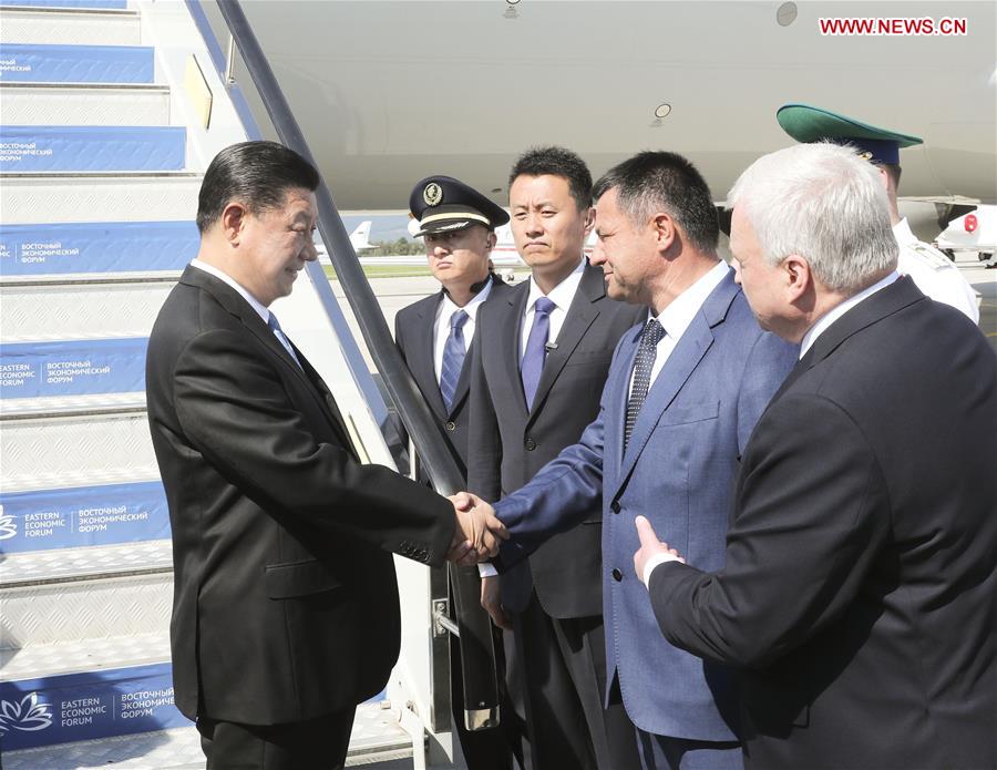 RUSSIA-VLADIVOSTOK-XI JINPING-ARRIVAL 