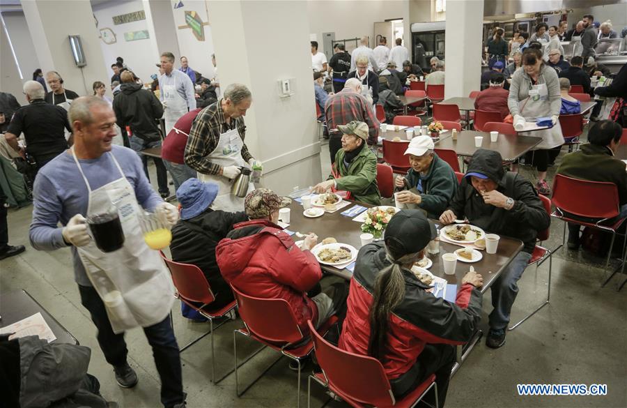 CANADA-VANCOUVER-THANKSGIVING DAY-FREE MEAL