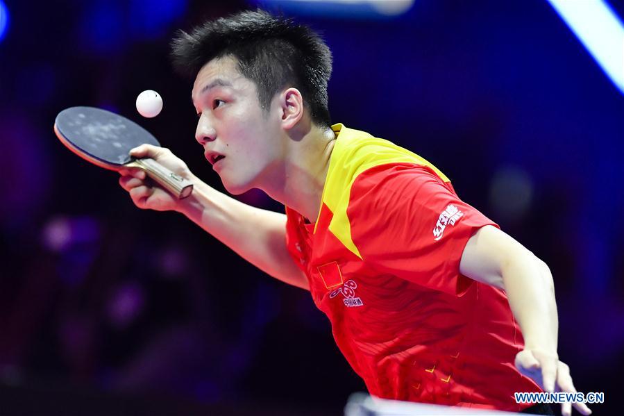 (SP)FRANCE-CHESSY-2018 ITTF MEN'S WORLD CUP-FINAL-FAN ZHENDONG VS TIMO BOLL 