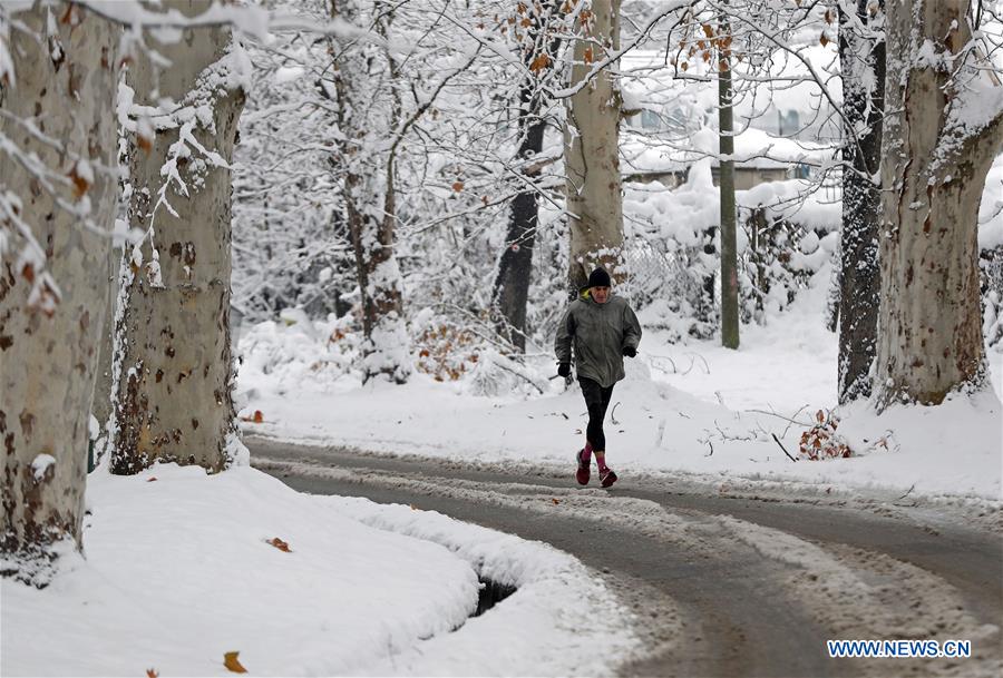 SERBIA-BELGRADE-WEATHER-SNOW