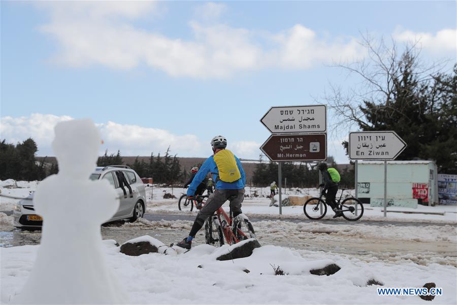 MIDEAST-GOLAN HEIGHTS-SNOW