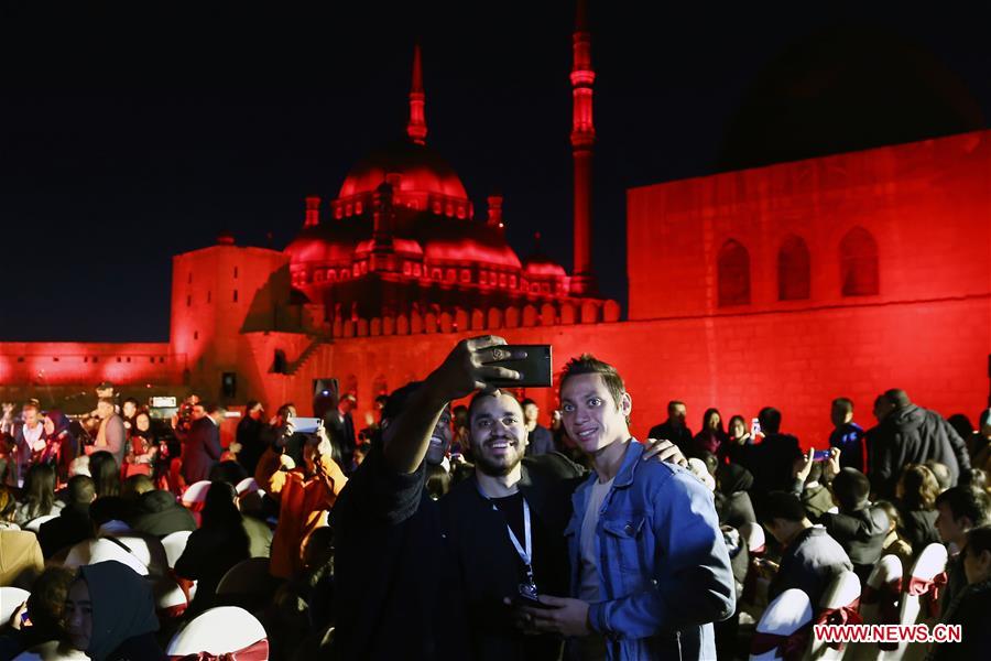 EGYPT-CAIRO-LIGHTING CEREMONY-CHINESE SPRING FESTIVAL-CELEBRATION