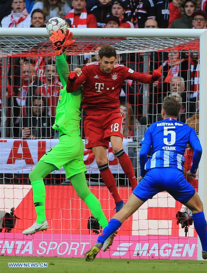 (SP)GERMANY-MUNICH-SOCCER-BUNDESLIGA-BAYERN MUNICH VS HERTHA