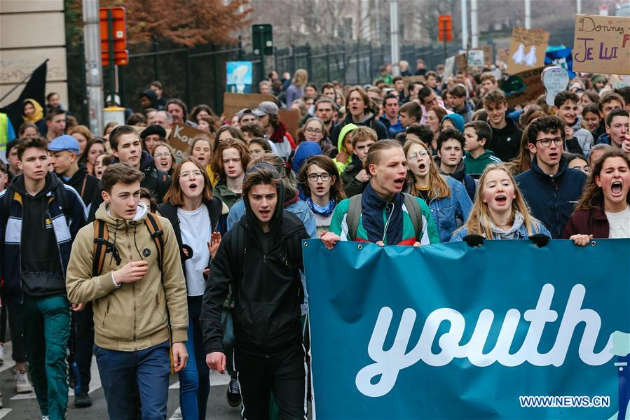 BELGIUM-BRUSSELS-STUDENTS-MARCH-CLIMATE