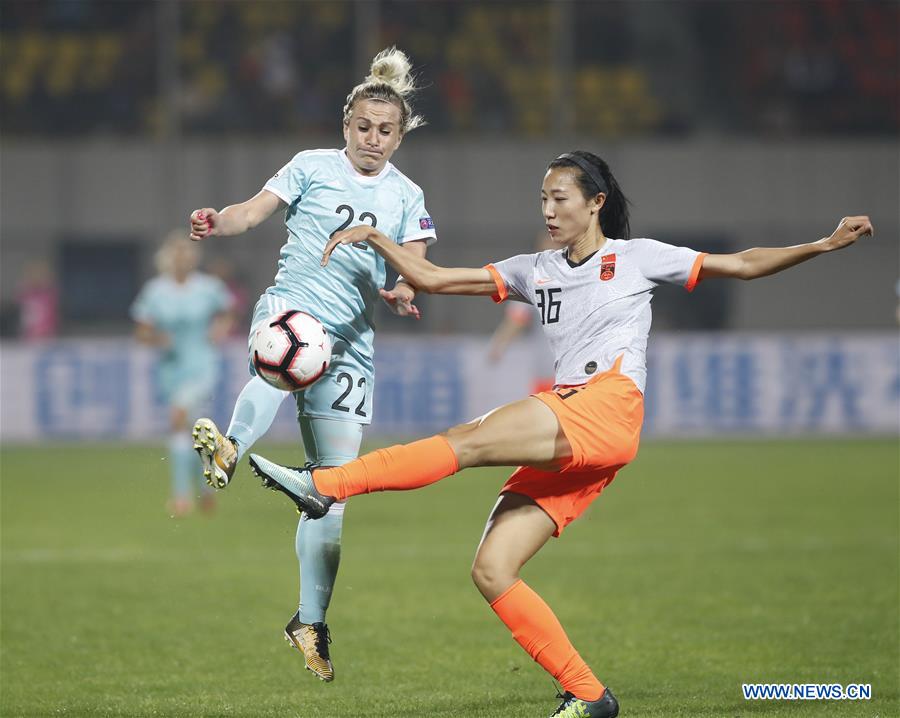 (SP)CHINA-WUHAN-FOOTBALL-INTERNATIONAL WOMEN'S FOOTBALL TOURNAMENT WUHAN 2019-CHINA VS RUSSIA (CN)