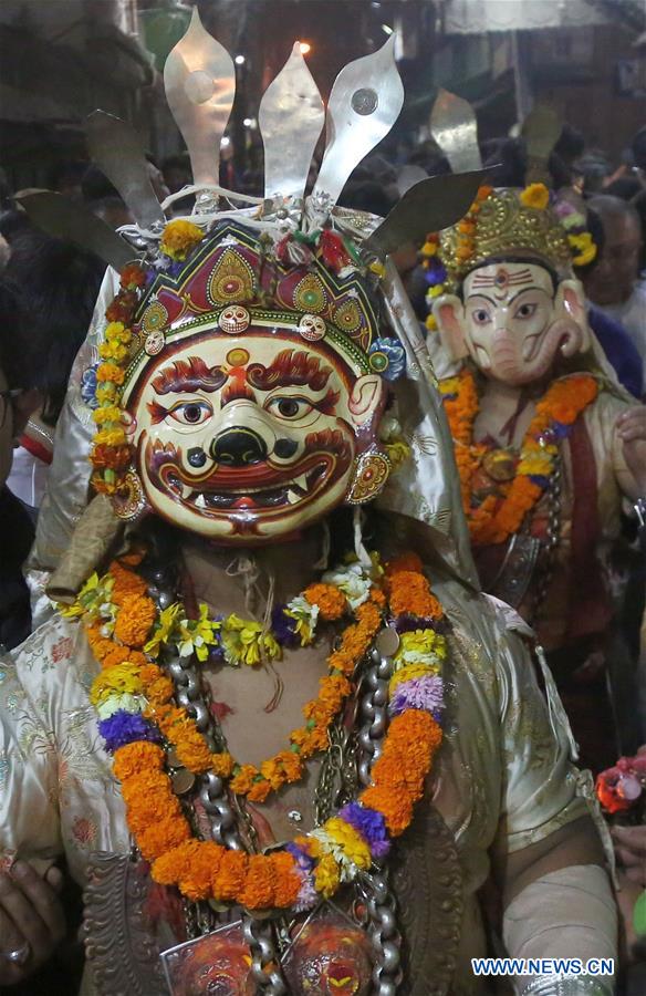 NEPAL-KATHMANDU-GHODE JATRA FESTIVAL-DEVI DANCE