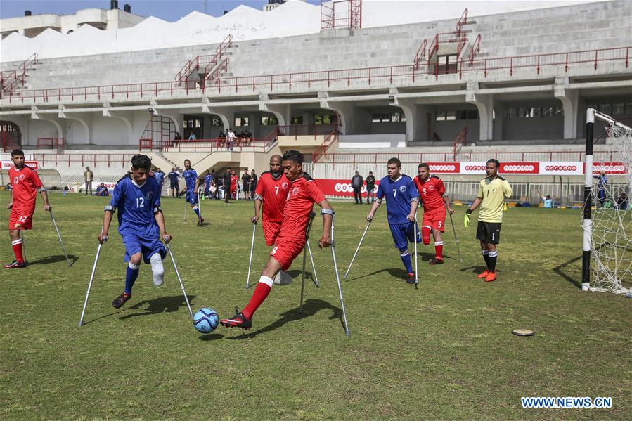 (SP)MIDEAST-GAZA-AMPUTEES-FOOTBALL-MATCH