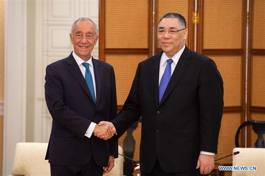 CHINA-MACAO-SAR CHIEF EXECUTIVE-PORTUGUESE PRESIDENT-MEETING