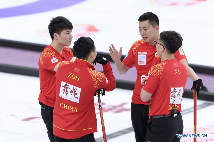 (SP)CHINA-BEIJING-CURLING-WCF WORLD CUP-GRAND FINAL-MEN'S FINAL