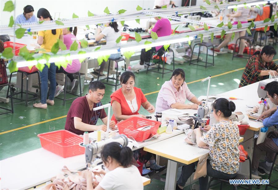 CHINA-HUBEI-POVERTY ALLEVIATION-SHOES MAKING WORKSHOP (CN)