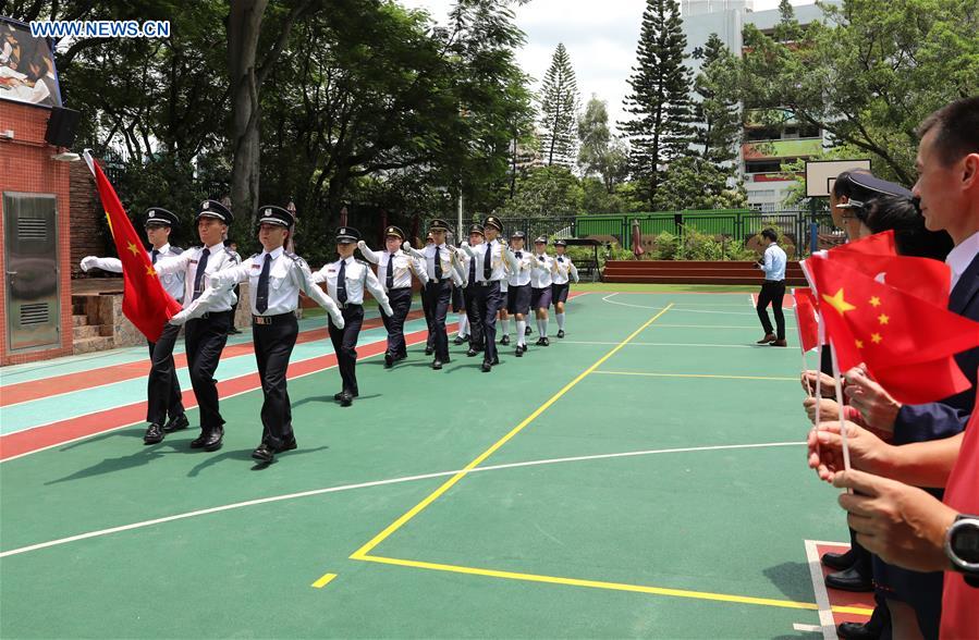 CHINA-HONG KONG-FLAG RAISING CEREMONY (CN)