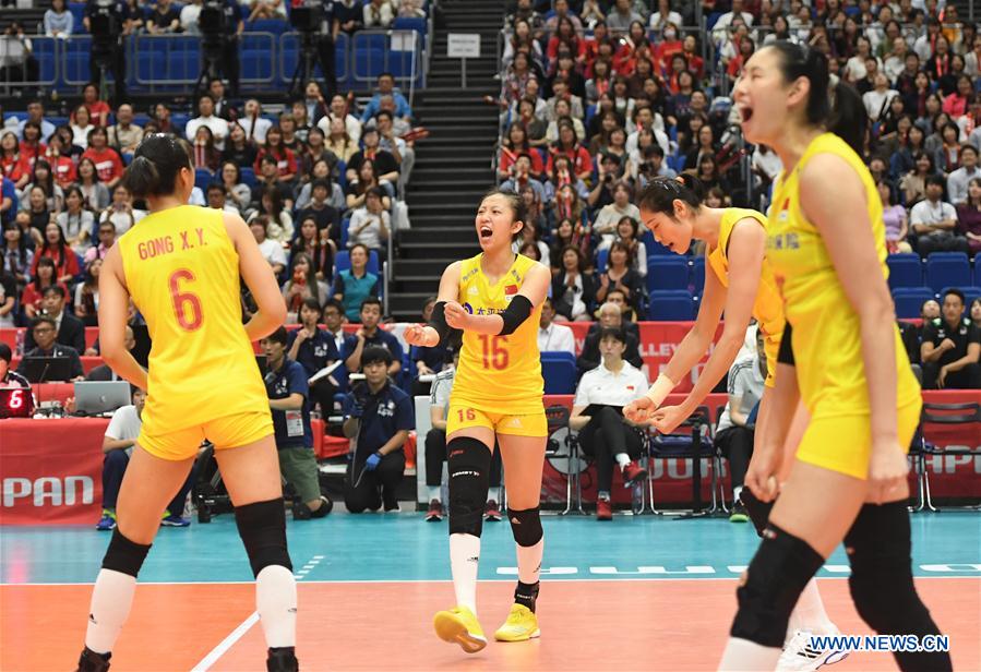 (SP)JAPAN-YOKOHAMA-VOLLEYBALL-WOMEN'S WORLD CUP-CHN VS JPN