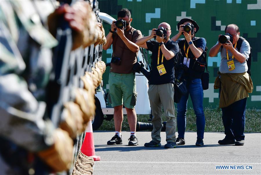 CHINA-BEIJING-MILITARY PARADE-TRAINING-JOURNALISTS-VISIT (CN)