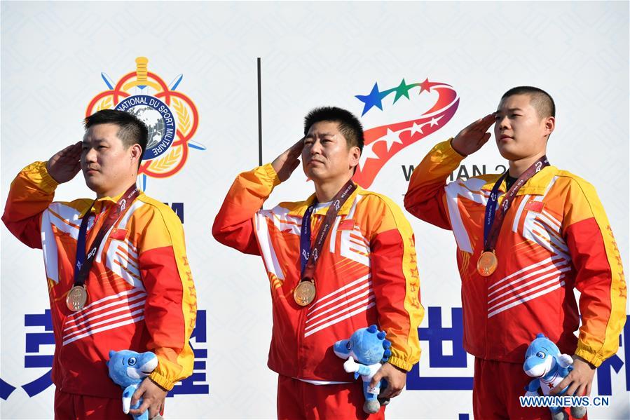 (SP)CHINA-WUHAN-7TH MILITARY WORLD GAMES-SHOOTING-MEN'S 25M MILITARY RAPID FIRE PISTOL-TEAM