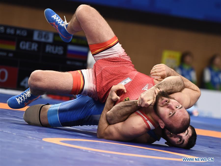 (SP)CHINA-WUHAN-7TH MILITARY WORLD GAMES-WRESTLING