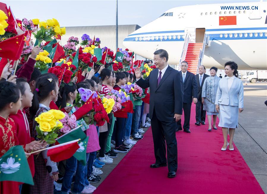 CHINA-MACAO-XI JINPING-ARRIVAL (CN)