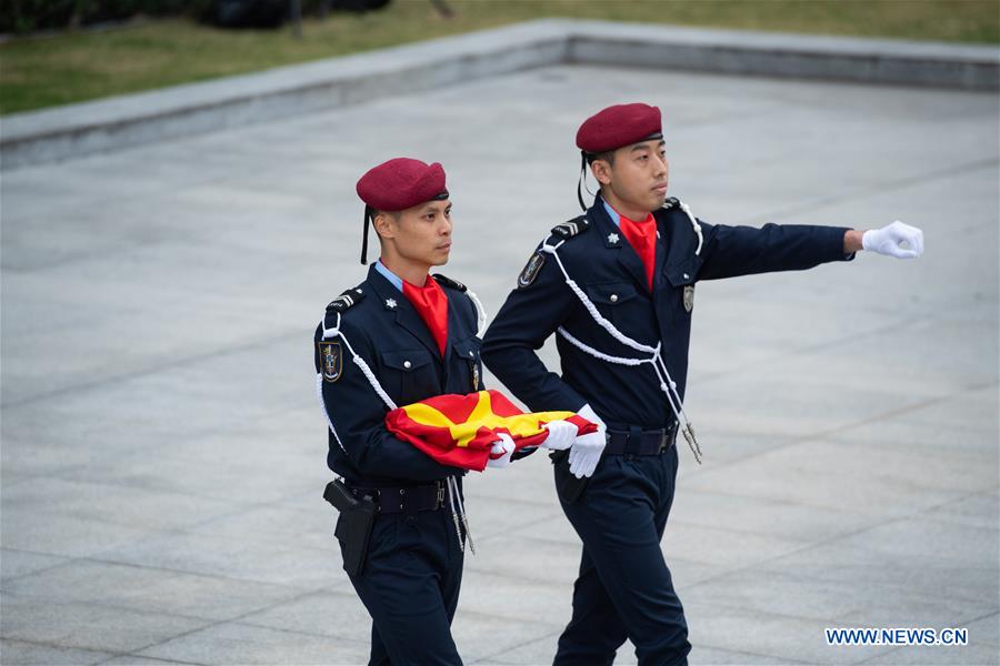 CHINA-MACAO-RETURN-20TH ANNIVERSARY-FLAG-RAISING CEREMONY (CN)