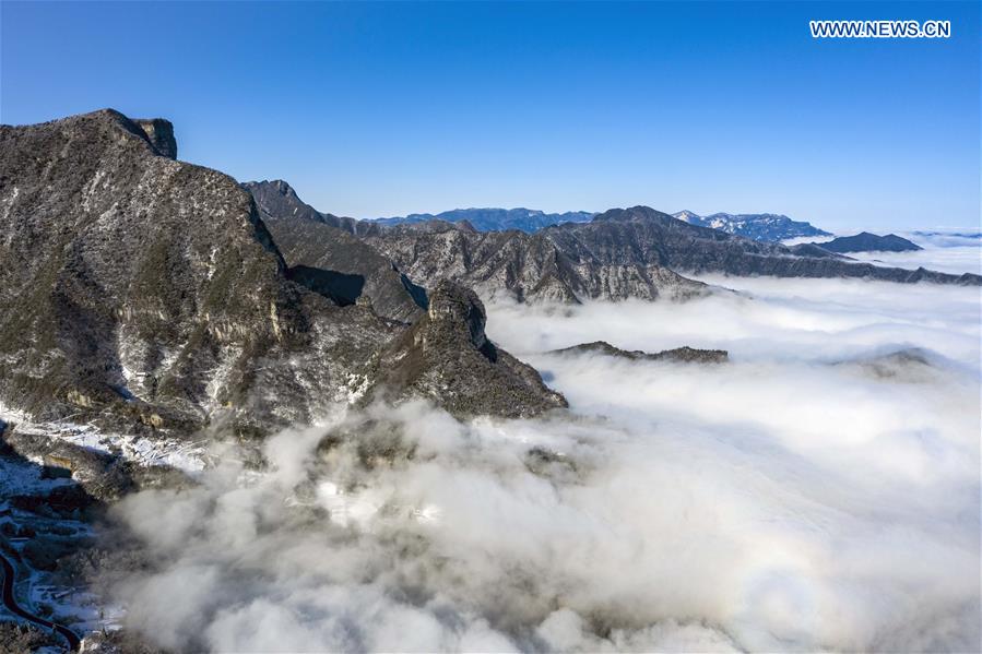 CHINA-HUBEI-WUFENG-WINTER SCENERY (CN)