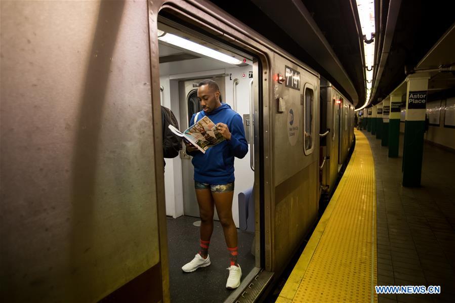 U.S.-NEW YORK-NO PANTS SUBWAY RIDE