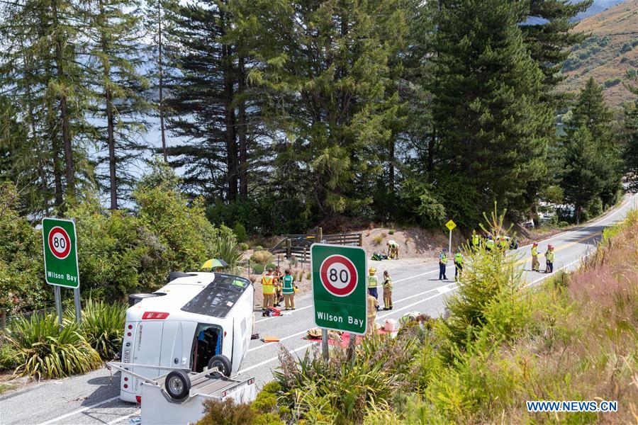 NEW ZEALAND-SOUTH ISLAND-CHINESE TOURIST GROUP-BUS ACCIDENT