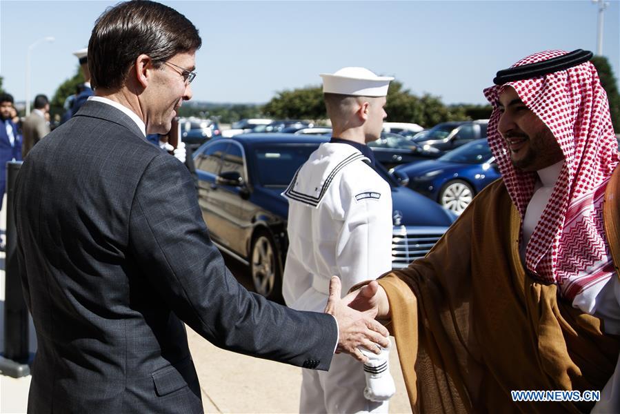 U.S.-ARLINGTON-ESPER-SAUDI ARABIA-KHALID BIN SALMAN-MEETING