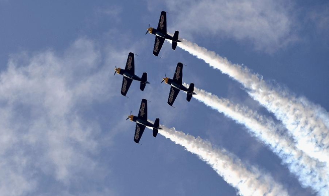 Rehearsal for 10th Air Sports Cultural Tourism Festival held in central China's Henan