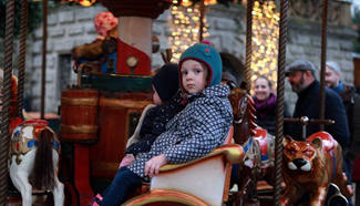 Christmas market seen in Frankfurt