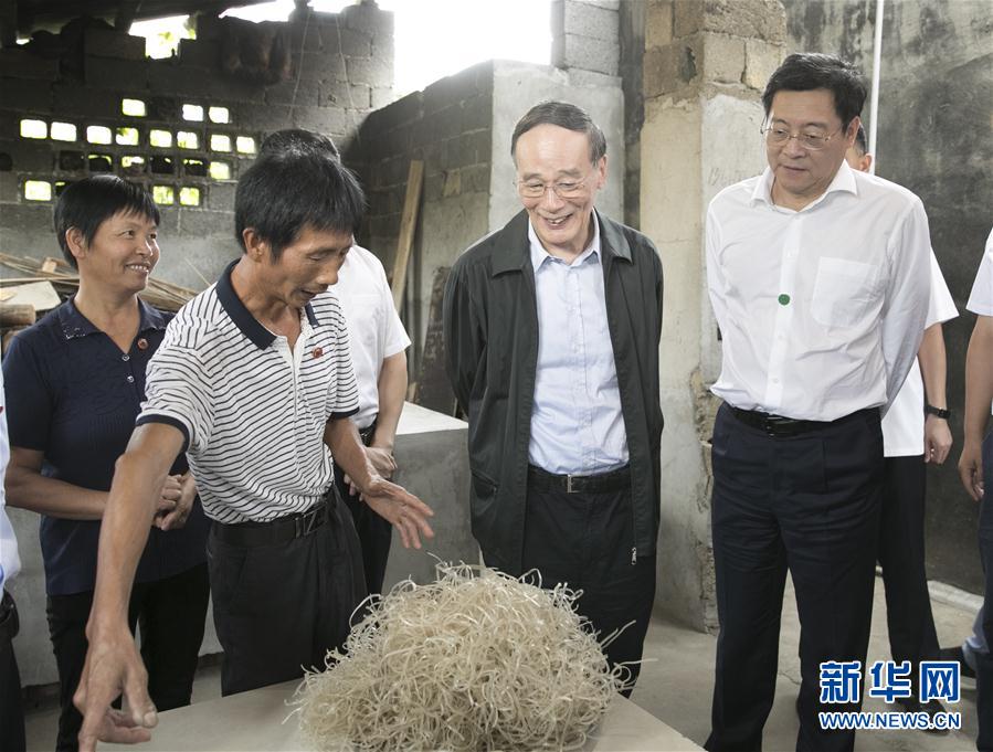 9月3日至5日，中共中央政治局常委、中央紀(jì)委書記、中央巡視工作領(lǐng)導(dǎo)小組組長王岐山在湖南省調(diào)研并主持召開巡察工作座談會。這是9月4日，王岐山在瀏陽市官橋鎮(zhèn)石灰嘴村貧困戶家中了解脫貧情況。新華社記者 王曄 攝

